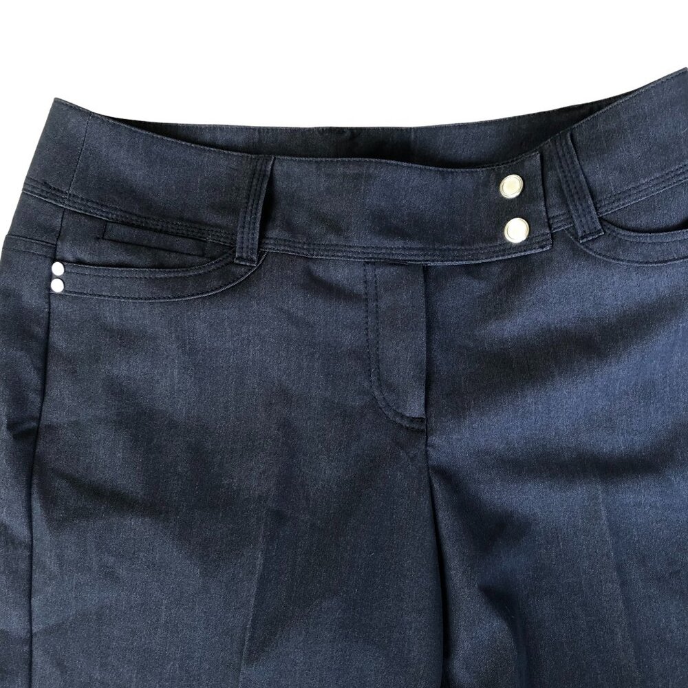 New Directions Dark Navy Pants Women’s 6 Denim Look Dress Pants Straight Leg NWT - Picture 2 of 8